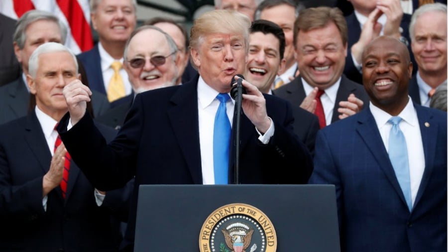 Tổng thống Trump dọa đóng cửa chính phủ vào tháng 9 tới (ảnh: SCMP)