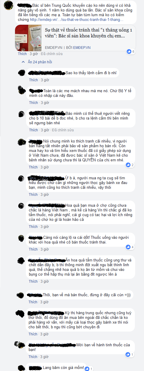 Người bán phản ứng gay gắt khi người dùng đưa ra một đường link cảnh báo