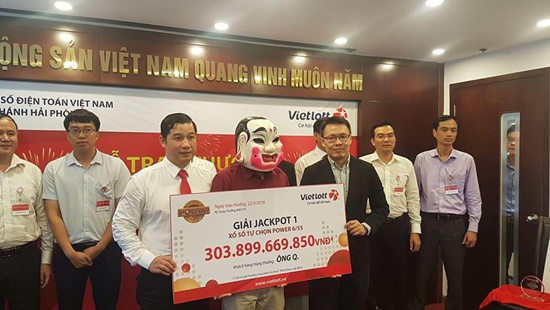 Ông Q. đã nhận giải thưởng 300 tỷ tại chi nhánh Vietlott Hải Phòng