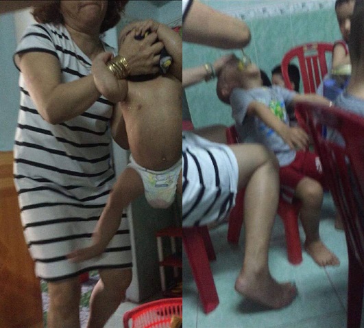 Những hình ảnh chủ cơ sở Mẹ Mười đối xử với các bé khiến người dân phẫn nộ