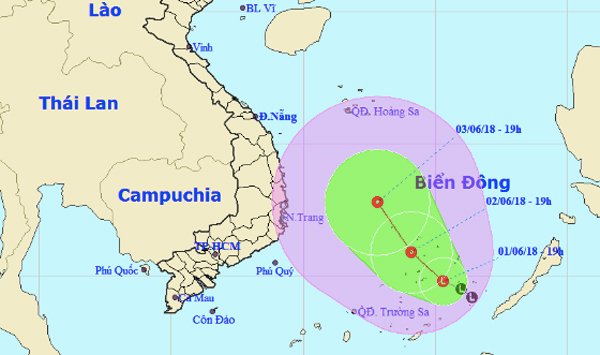 Vùng áp thấp có khả năng mạnh lên thành bão