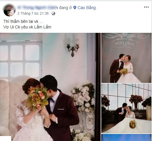 Anh Cương là người tình cảm và rất hay chia sẻ những câu nói ngọt ngào dành cho vợ
