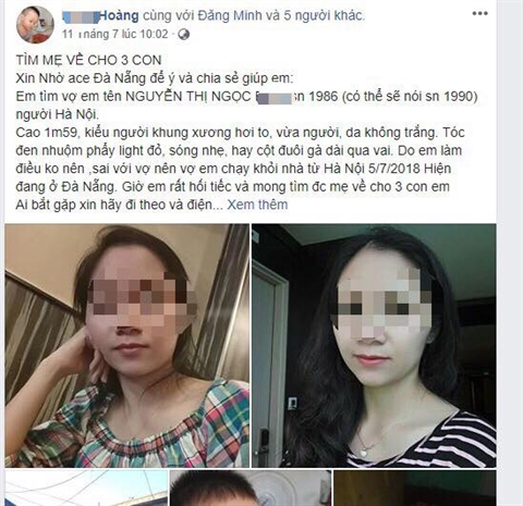 Bài đăng tìm vợ, tìm mẹ cho các con của anh P.