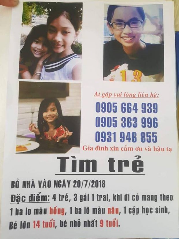 Thông báo tìm trẻ lạc được bố mẹ các bé đưa đi dán khắp nơi