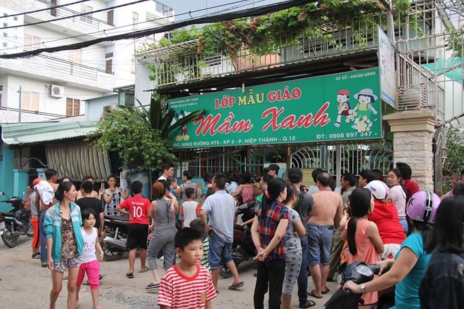 Lớp mẫu giáo Mầm Xanh - nơi xảy ra vụ bảo mẫu bạo hành hàng chục em nhỏ