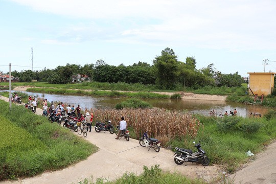 Khu vực phát hiện thi thể bé