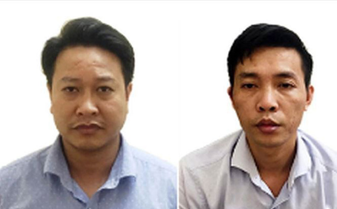 Hai bị can Nguyễn Khắc Tuấn và Đỗ Mạnh Tuấn