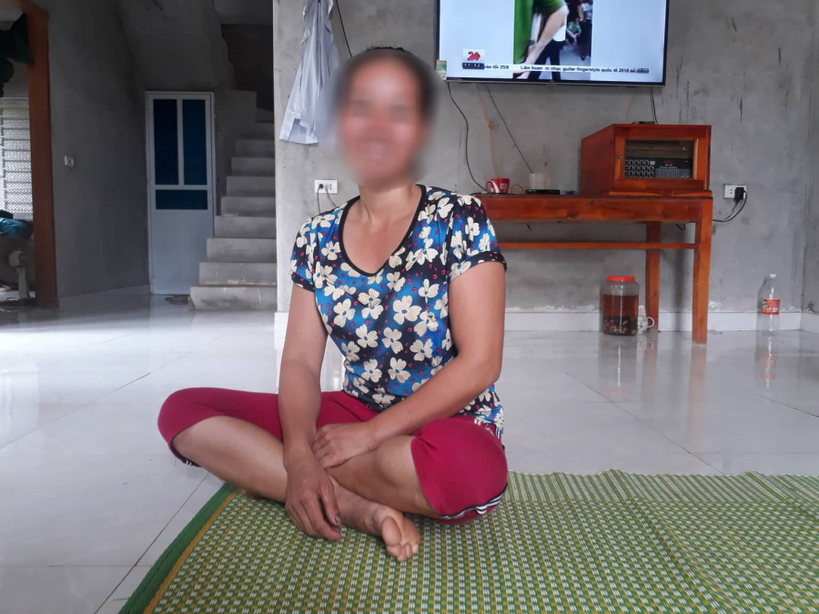 Bà P., một người thu gom rác thải y tế tại nhà y sĩ Th.