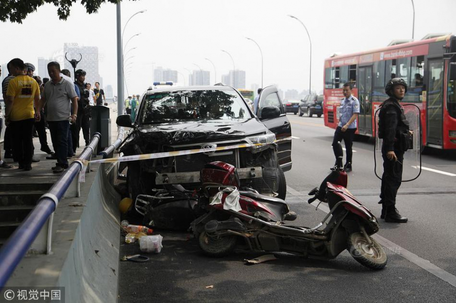 Chiếc xe của nghi phạm gây án