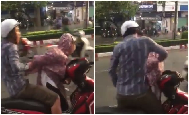 Hình ảnh người đàn ông đánh túi bụi cô gái gây phẫn nộ