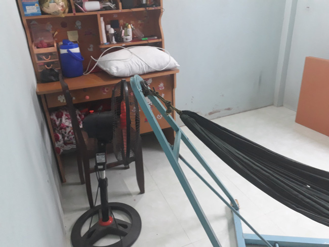 Căn phòng Hảo ra tay với vợ rồi tự sát