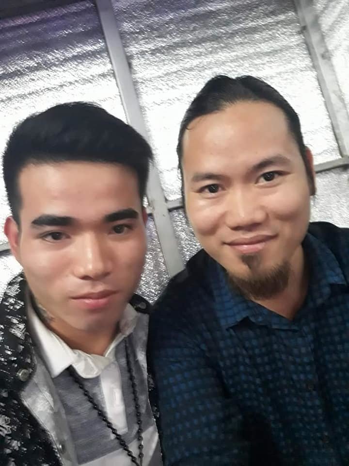 Hình ảnh nghi phạm chụp chung với nghệ sĩ Vượng Râu