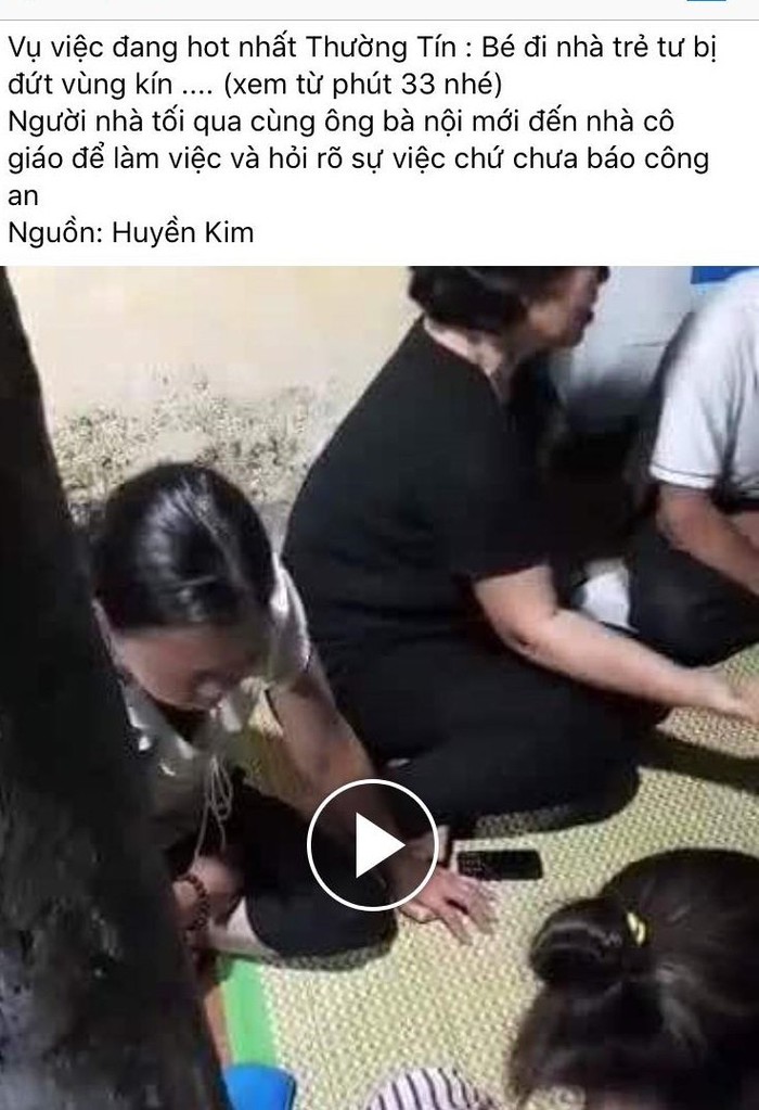 Bài chia sẻ trên FB nói về vụ việc