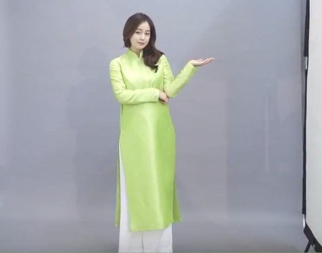 kim tae hee dien ao dai (
