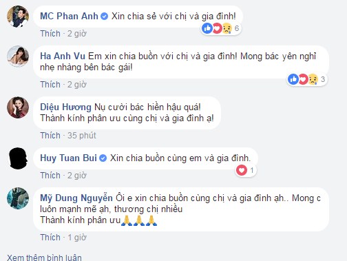 Sao Việt chia buồn cùng Shbet111 slot, casino, thể thao, xổ số MC Thảo Vân vì sự mất mát quá lớn