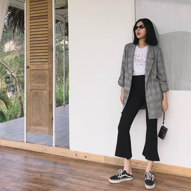 Vẫn với dáng quần lửng, bạn có thể 