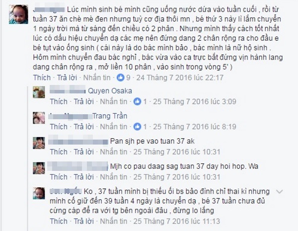 Thấy chị ấy chia sẻ nhiệt tình vậy em áp dụng cách này và sinh nhanh lắm, thật hiểu quả các mẹ ạ.  