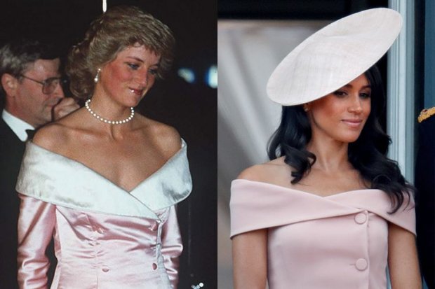 6. Chiếc áo choàng Công nương Diana diện năm 1987 khá giống với con dâu của mình trong thiết kế.    