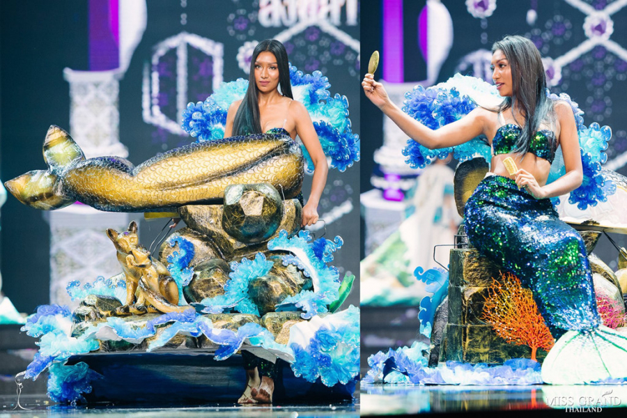 Không chỉ hoá thành khủng long, nhiều thí sinh còn biến hoá thành những loài động vật, Shbet0099 cá cược trực tuyến, cảnh vật khác nhau khiến khán giả và ban giám khảo kinh ngạc. Trong ảnh một thí sinh biến hoá từ con ốc sên trở thành nàng tiên cá. 
