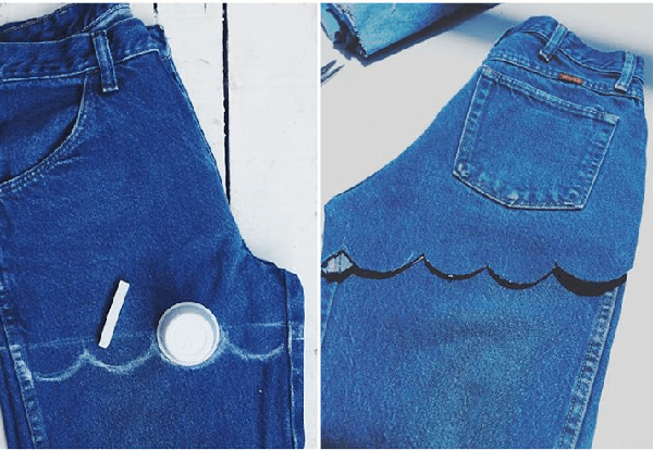 Những chiếc quần jeans mặc lâu không chỉ bị sờn màu mà còn có dấu hiệu giãn rộng ra, điều này khiến chúng không còn giữ được phom dáng ôm như xưa. Đối với trường hợp này, Misskick gợi ý cho bạn một cách làm cực kì đơn giản để biến tấu chúng thành chiếc quần short cực kì xinh xắn và nữ tính.    