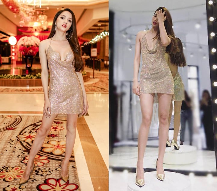 Hương Giang cao sang lộng lẫy diện đầm cùng phụ kiện xuyệt tông còn Phạm Hương mới dừng lại ở thử đồ mà đã khiến bao người mất ăn mất ngủ.    