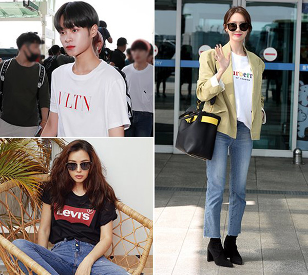 Áo phông Gucci, Valentino, Moschino... thành món đồ đắt khách, được sao Hàn đua nhau mua.    