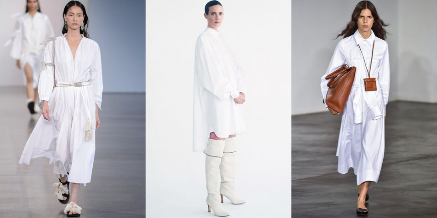 All-white là xu hướng xuất hiện trong bộ sưu tập của Tome, Adam Lippes, Gabriela Hearst. 
