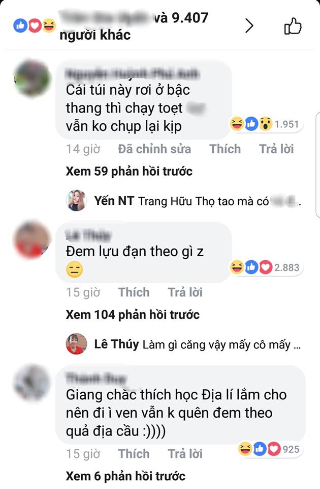 Dân mạng hào hứng bình luận về túi xách của Hương Giang.