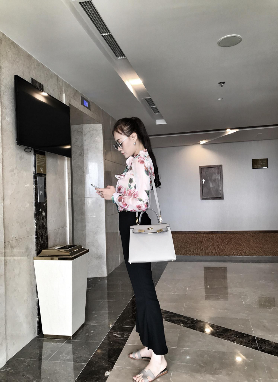 Nói về bộ sưu tập túi hiệu thì chiếc đắt nhất của Phương Oanh chính là Hermes Kelly 28, giá dao đồng 254 triệu đồng trở lên.    