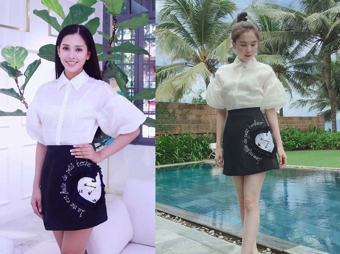 Tiếp đến Tiểu Vy đụng hàng với 
