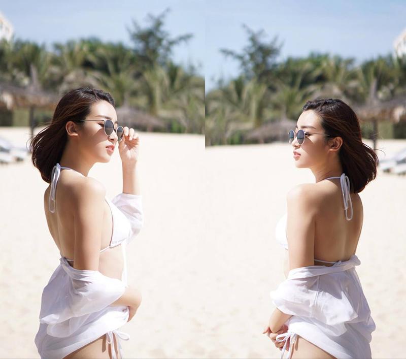 Vốn ghi dấu với những bộ cánh nhẹ nhàng, nữ tính, Đỗ Mỹ Linh đã khiến dân tình bất ngờ khi đăng ảnh diện bikini nóng bỏng.    