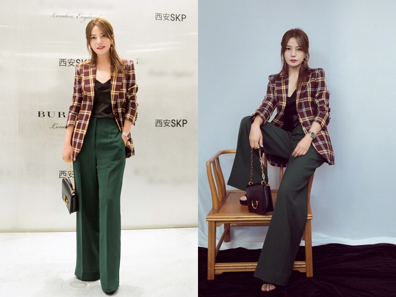 Trong bộ Shbet999 com đăng nhập đậm chất menswear, với áo blazer kẻ caro sành điệu và quần ống suông, Triệu Vy như được “ăn gian” về chiều cao và khoe những đường nét góc cạnh của mình.    