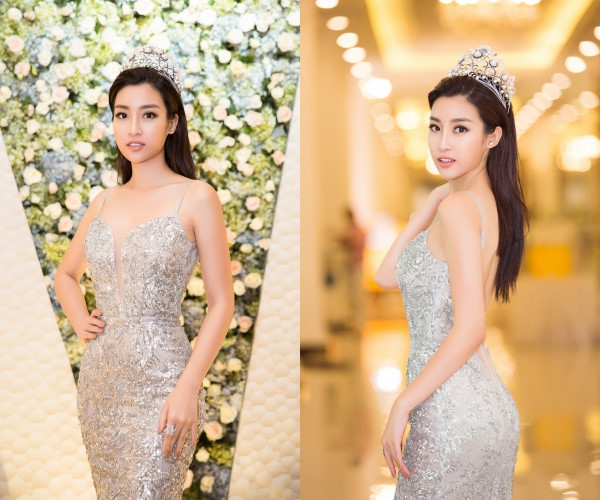 Sau hai năm đăng quang, Mỹ Linh có sự thay đổi về thần thái và tạo dáng. Diện thiết kế ôm sát và hở trọn lưng trần, Hoa hậu Việt Nam biết khai thác hình thể trước ống kính nhiếp ảnh. 
