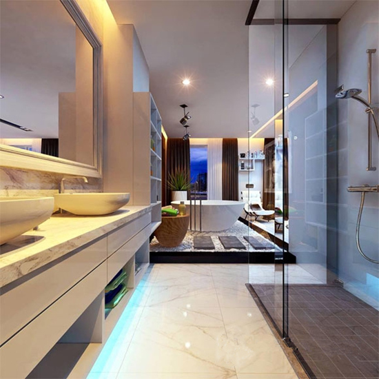Nhà vệ sinh rộng rãi, hiện đại và tiện nghi như khách sạn   