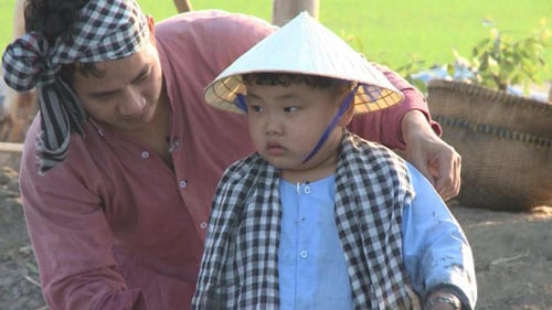 Xuân Bắc và cậu con trai Bi béo trong chương trình 