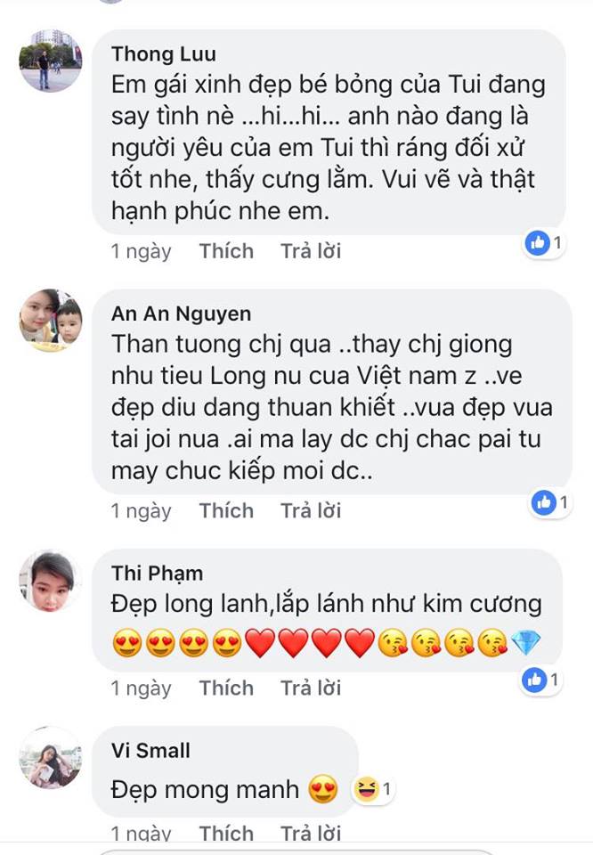 Những lời khen ngợi của dân mạng dành cho nhan sắc xinh đẹp của Midu.