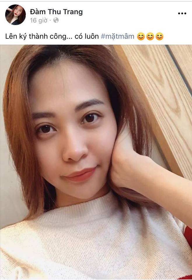 Dòng trạng thái của bạn gái Cường Đô La.