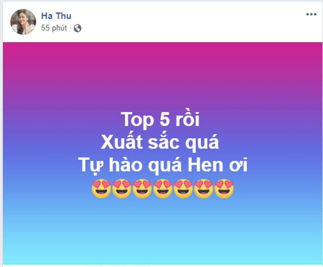 Á hậu Hà Thu tự hào về sự thành công bất ngờ của H'hen Niê trên đấu trường nhan sắc quốc tế.  