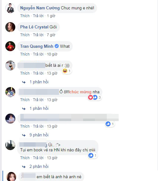 Loạt sao Việt và cư dân mạng chúc mừng Dương Hoàng Yến.    