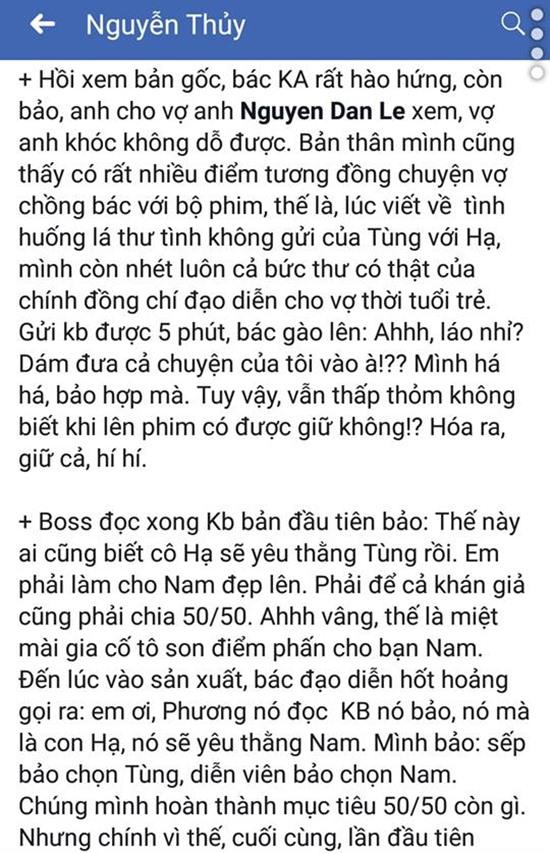 Dòng trạng thái dài của biên kịch 