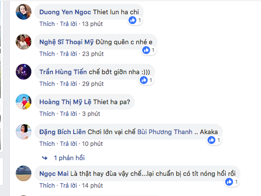 Nhiều bạn bè của Phương Thanh là nghệ sĩ nổi tiếng đã để lại bình luận đầy hoang mang    