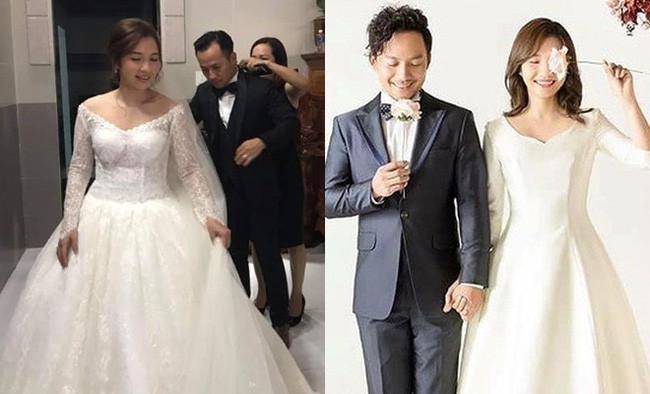 Lộ vòng 2 lớn khi mặc váy cưới bó sát, bà xã Tiến Đạt vướng nghi án 