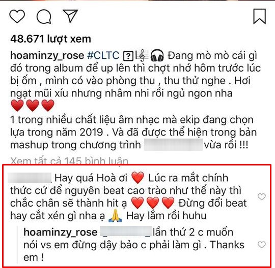 Hòa Minzy khiến cộng đồng mạng phẫn nộ khi phản ứng gay gắt với fan.