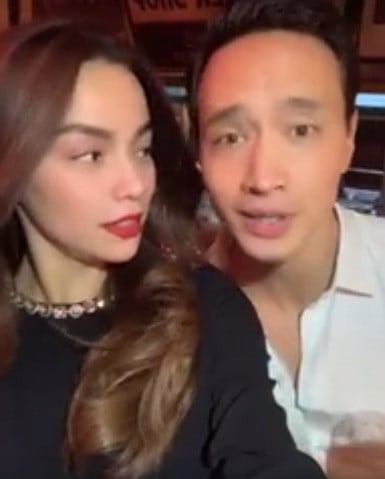 Hồ Ngọc Hà nũng nịu bên kim lý trong video chào năm mới.