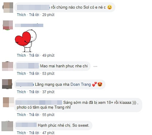Cư dân mạng gửi lời chúc đến Đoan Trang.