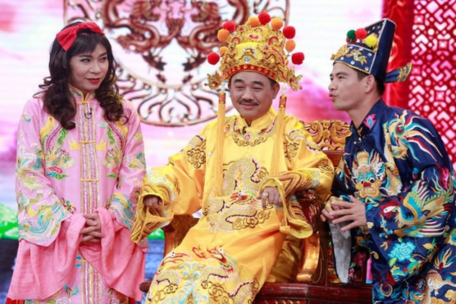 Vai Ngọc hoàng của Quốc Khánh được xem là vai diễn kinh điển trong Táo quân của VTV.