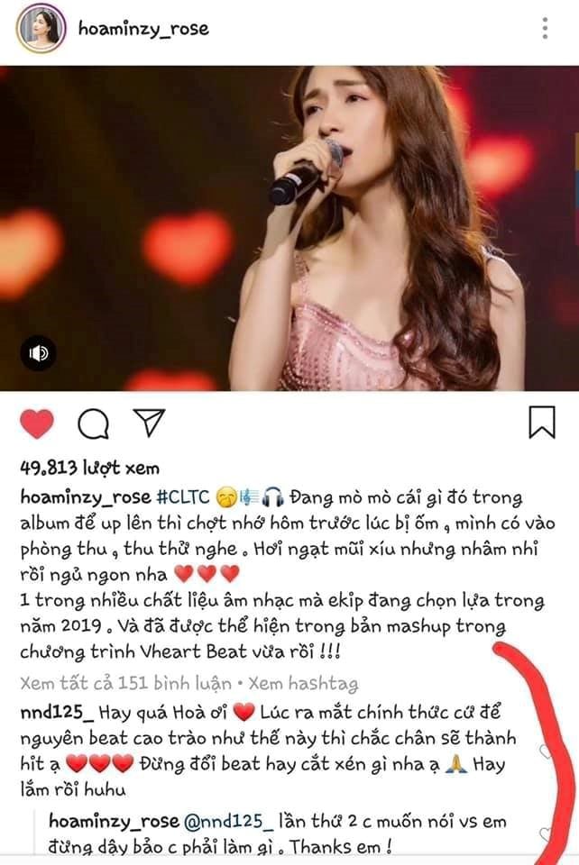 Hòa Minzy bị chỉ trích vì trả lời fan gay gắt trên mạng xã hội,     