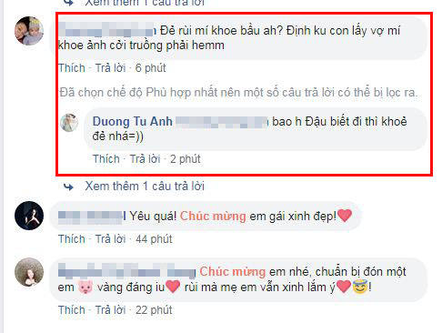 Một người quen xác nhận Tú Anh đã sinh con trai đầu lòng.    