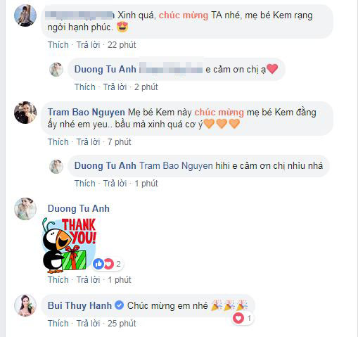 Nhiều sao Việt gửi lời chúc mừng đến Á hậu Tú Anh.    