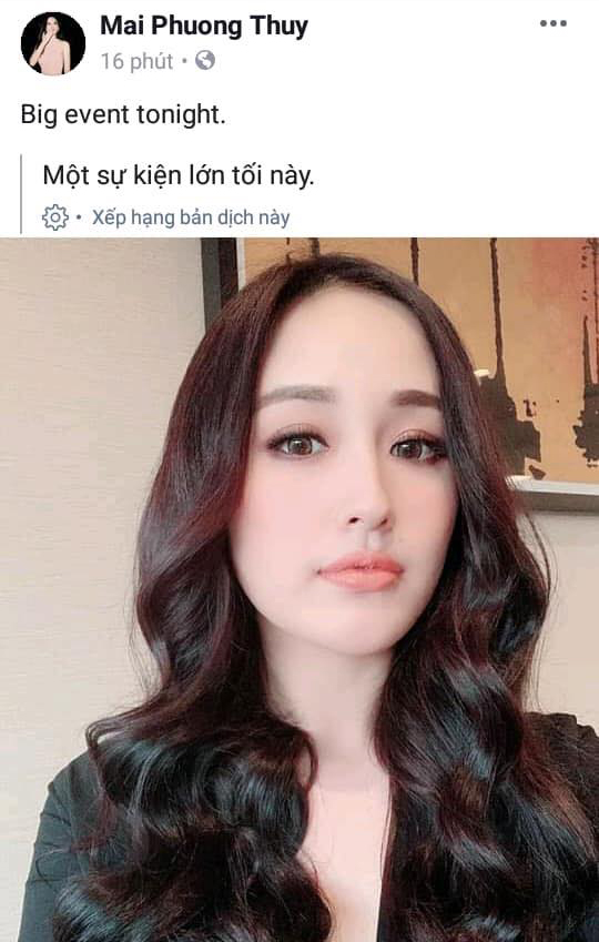 Mai Phương Thuý khoe ảnh trang điểm dự sự kiện có Noo Phước Thịnh.